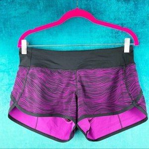 LULULEMON POLAR PINK LINES SPEED SHORT AM037